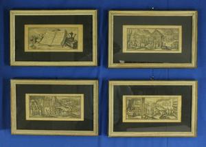 A very nice collection of four Antique Gravures by Pieter van der Borcht (1545-1608). Price 600 euro