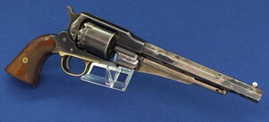 A fine antique American Civil War Remington New Model Army single action 6 shot Percussion Revolver, .44 caliber, 6 shot, 8 inch barrel, length 37 cm, in very good condition Price 3.450 euro