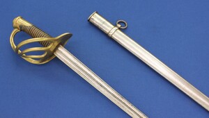 A very nice antique French Heavy Cavalry Sword Model 1854/82, dated 1875, total length 112 cm, in very good condition.