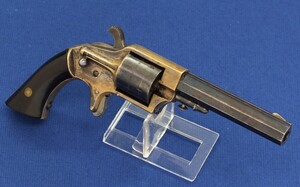An antique American Merwin & Bray New York  Plant's Frontloading Pocket 5 shot Revolver .30 cup-primed caliber, length 20,5 cm, in very good condition. Price 695 euro