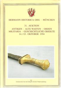 The Hermann Historica Auction Catalogue 14&15 October 1994. Price 25 euro