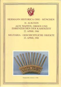 The Hermann Historica Auction Catalogue 22&23 April 1988. Price 25 euro