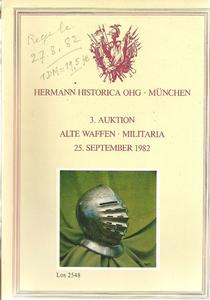 The Hermann Historica Auction Catalogue 25 September 1982. Price 15 euro