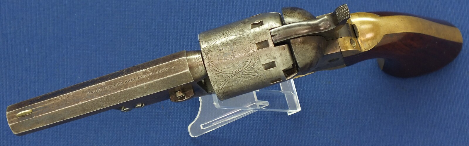 A fine antique American Manhattan .36 Caliber Model Percussion Revolver a.k.a. 