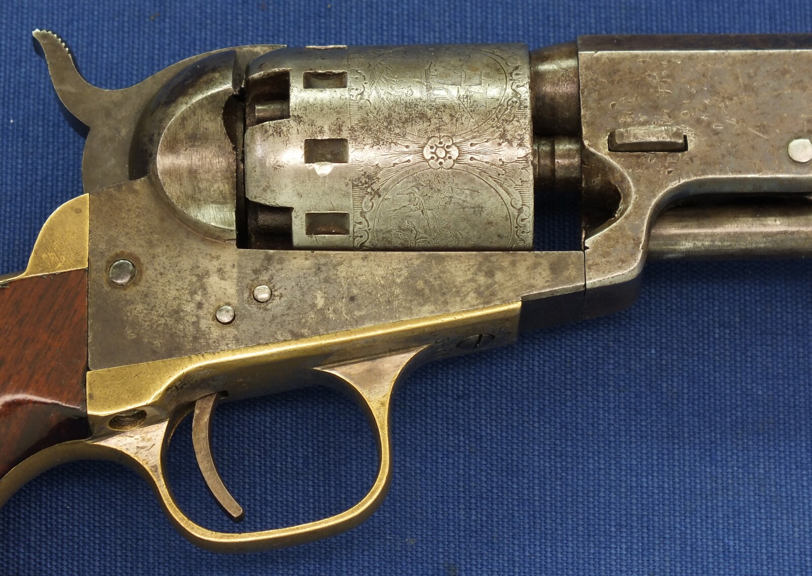 A fine antique American Manhattan .36 Caliber Model Percussion Revolver a.k.a. 