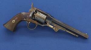 A fine antique American Rogers & Spencer Army Model 6 shot, 44 caliber single action Percussion Revolver, length 36 cm. in near mint condition.