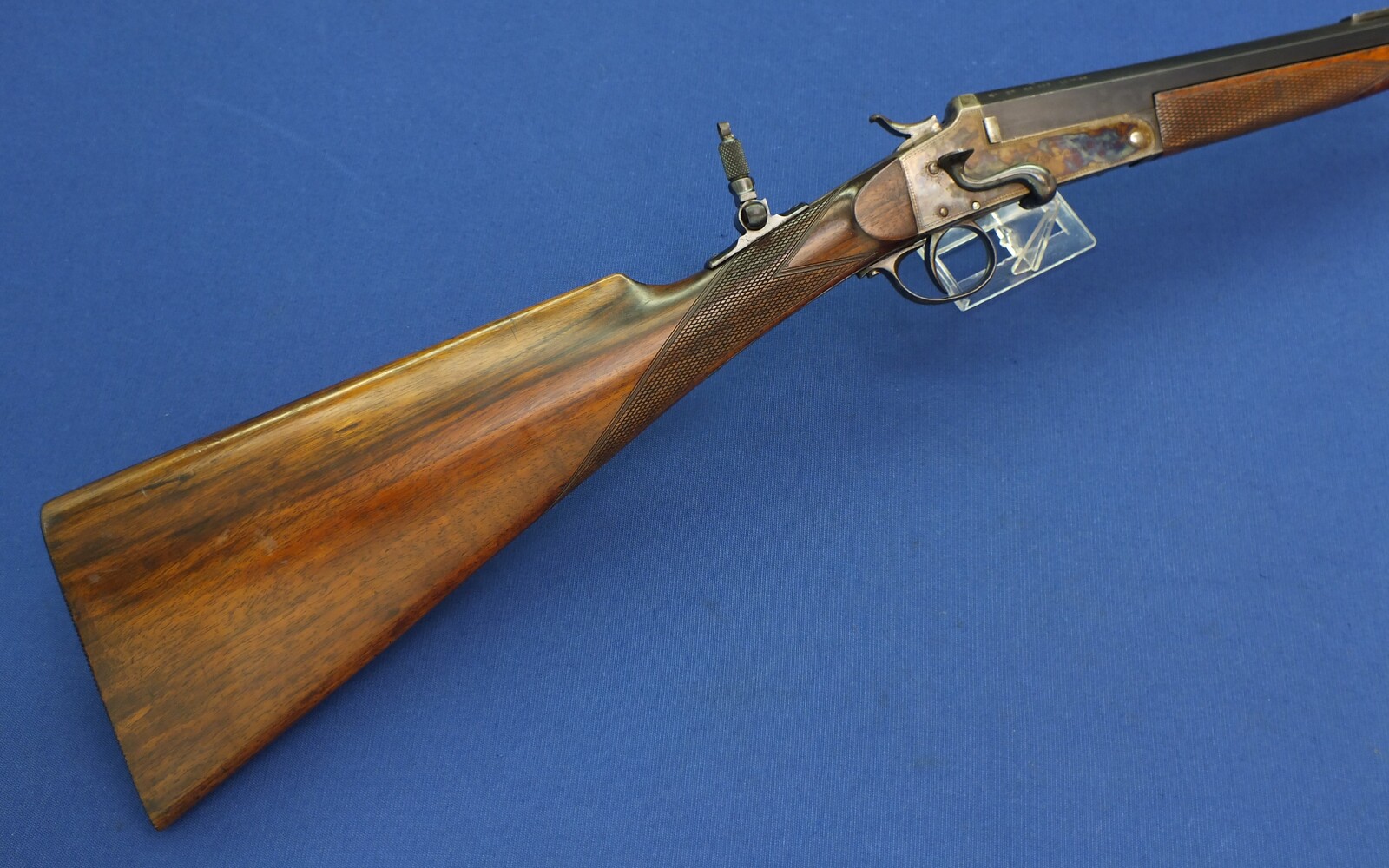 A fine antique Scottish Rook & Rabbit Rifle by Alexander Martin, 20 Royal exchange square, Glasgow. Caliber .300 Rook 10-80. Length 111cm. In mint condition. 