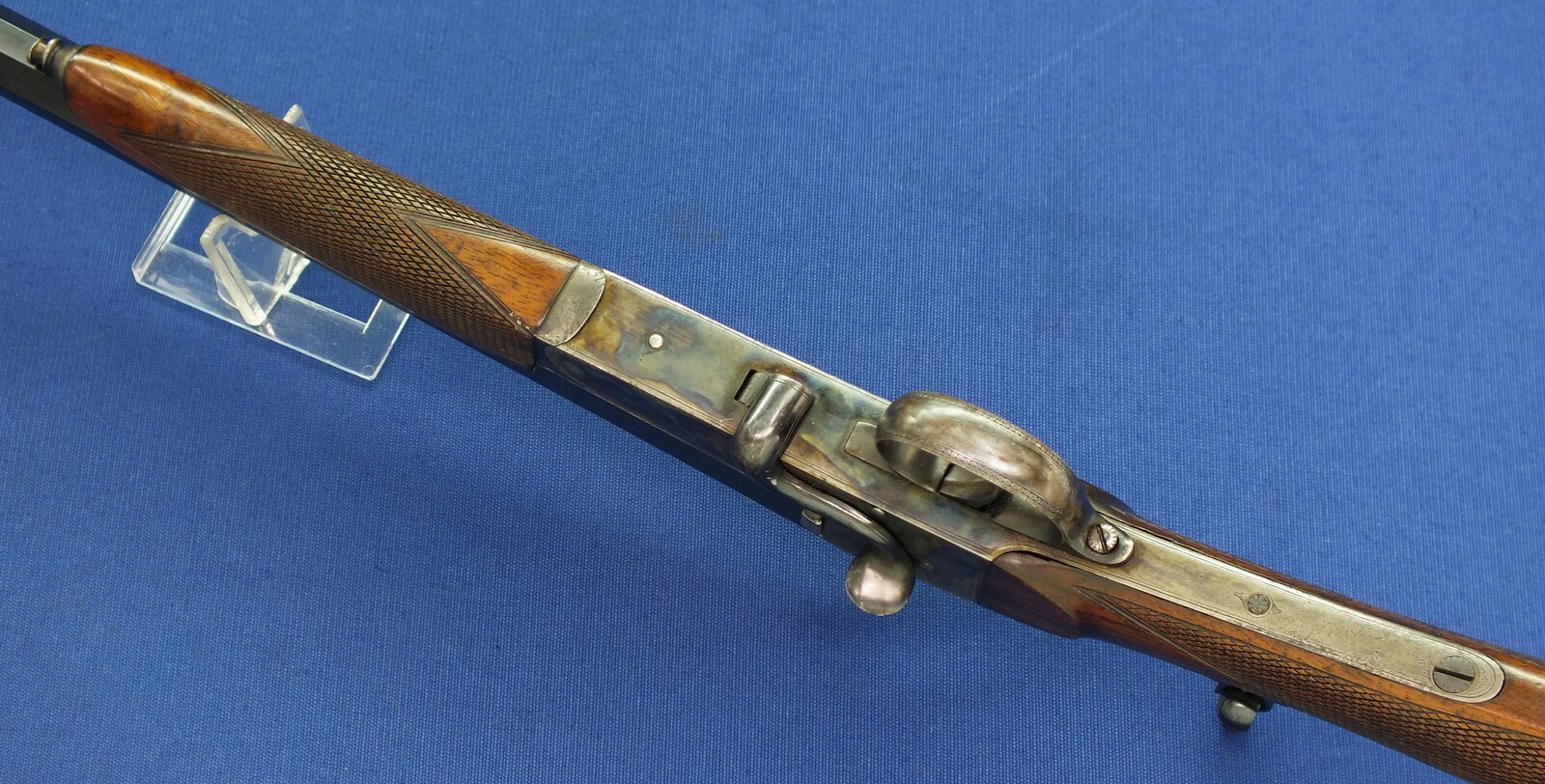 A fine antique Scottish Rook & Rabbit Rifle by Alexander Martin, 20 Royal exchange square, Glasgow. Caliber .300 Rook 10-80. Length 111cm. In mint condition. 