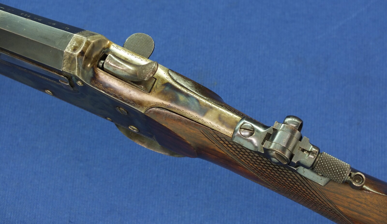 A fine antique Scottish Rook & Rabbit Rifle by Alexander Martin, 20 Royal exchange square, Glasgow. Caliber .300 Rook 10-80. Length 111cm. In mint condition. 