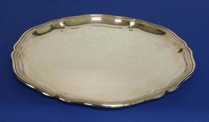 A probably German Berlin Silver Salver, diameter 27 cm, in very good condition. Price 395 euro