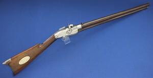 A rare antique American Smith Jennings second model Rifle, Winchester Predecessor. only 400 made. Caliber 54 Rocket Ball Cartridge. 26 inch barrel. Length 135 cm. In very good condition. 