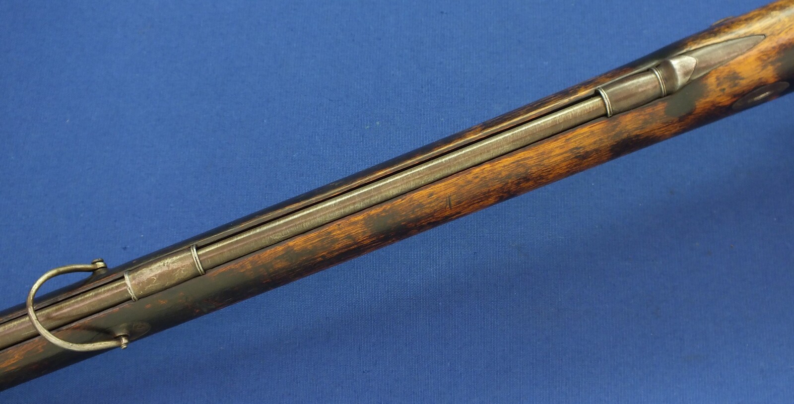 A rare antique Swedish Model 1840-48 Carl Gustafs heavy Military Percussion sharpshooter /Jäger Rifle / Slaglasstudsare. Caliber 19mm. Length 125cm. In very good condition.