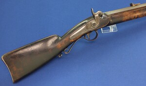 A rare antique Swedish Model 1840-48 Carl Gustafs heavy Military Percussion sharpshooter /Jäger Rifle / Slaglasstudsare. Caliber 19mm. Length 125cm. In very good condition. Price 1.950 euro.