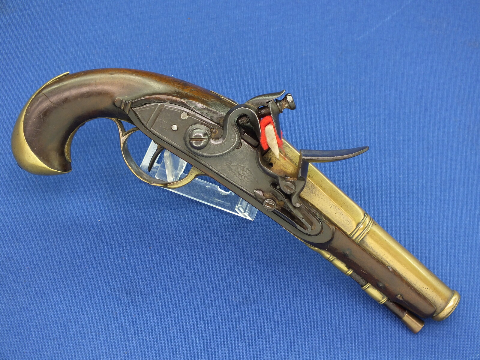 18th Century Flintlock Pistol Brass