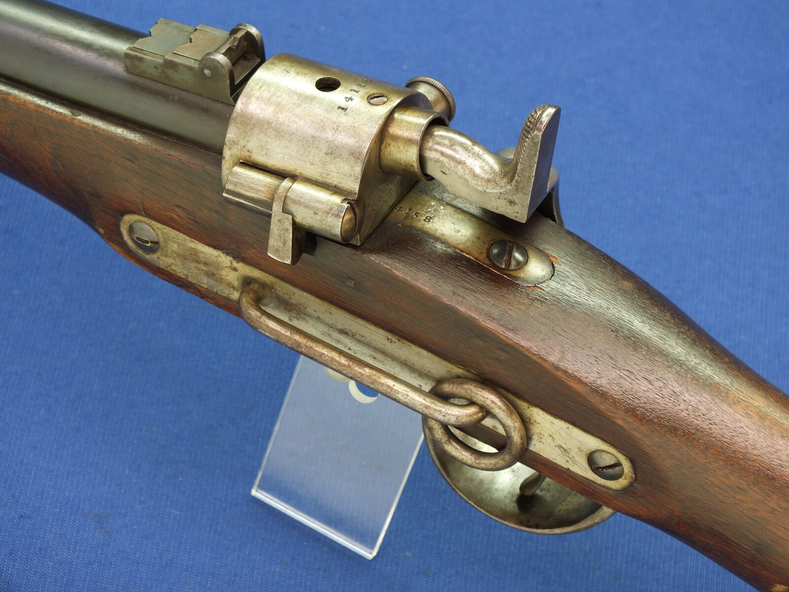 A very nice antique American Joslyn Model 1864 Carbine made by Joslyn Fire Arms Stonington Conn,  .52 Rimfire  caliber, 22 inch barrel, total length 98 cm, in very good condition. Price 2.750 euro