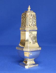 A very nice English Silver Sugar Caster, London 1967, height 18 cm, in very good condition. Price 195 euro