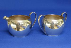 A very nice Sterling Silver Sugar & Creme Set, height 7 cm, in very good condition, Price 115 euro