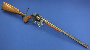 A very scarce antique Smith & Wesson No.3  model 320 6 shot revolving Rifle 