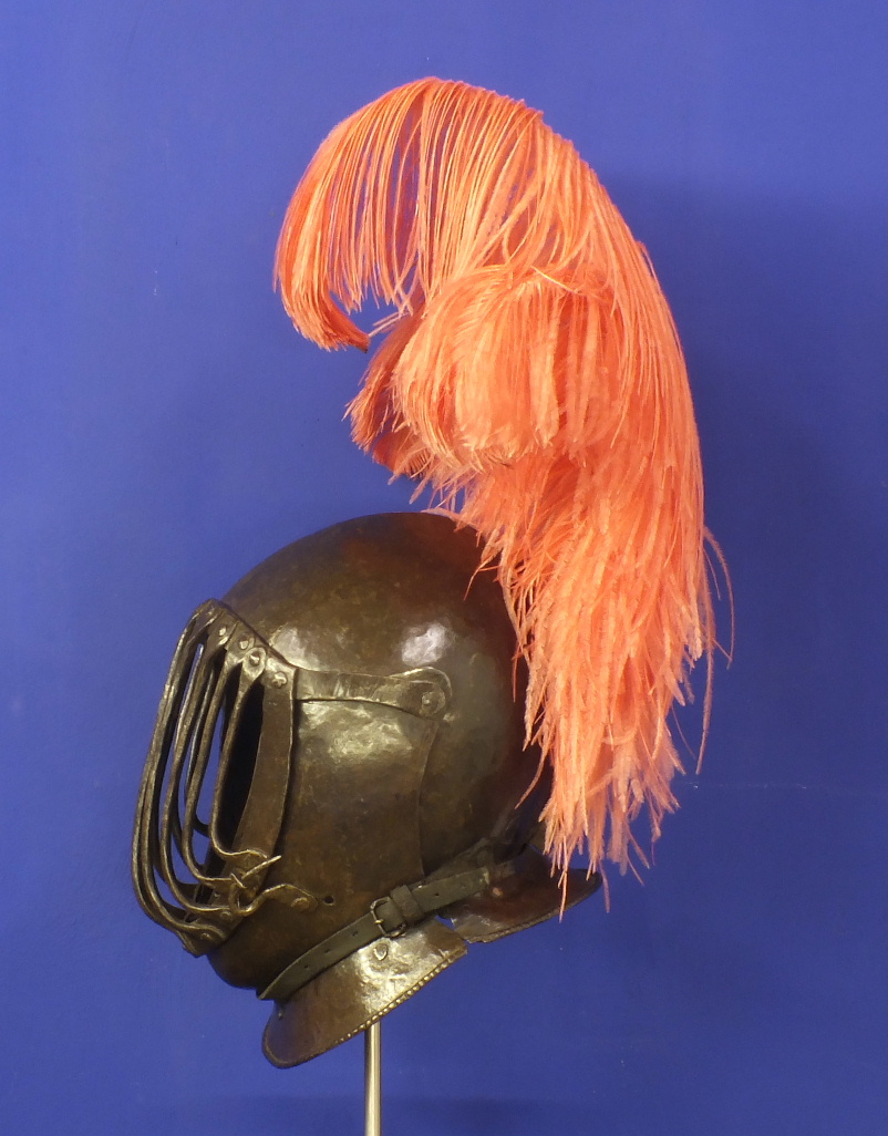 An antique 16th century Italian Tournement Helmet for the Gioco del Ponte, A mock Combat held sporadically from the Middle Ages until 1807 in the center of Pisa on a Bridge over the Arne River. In very good condition. 