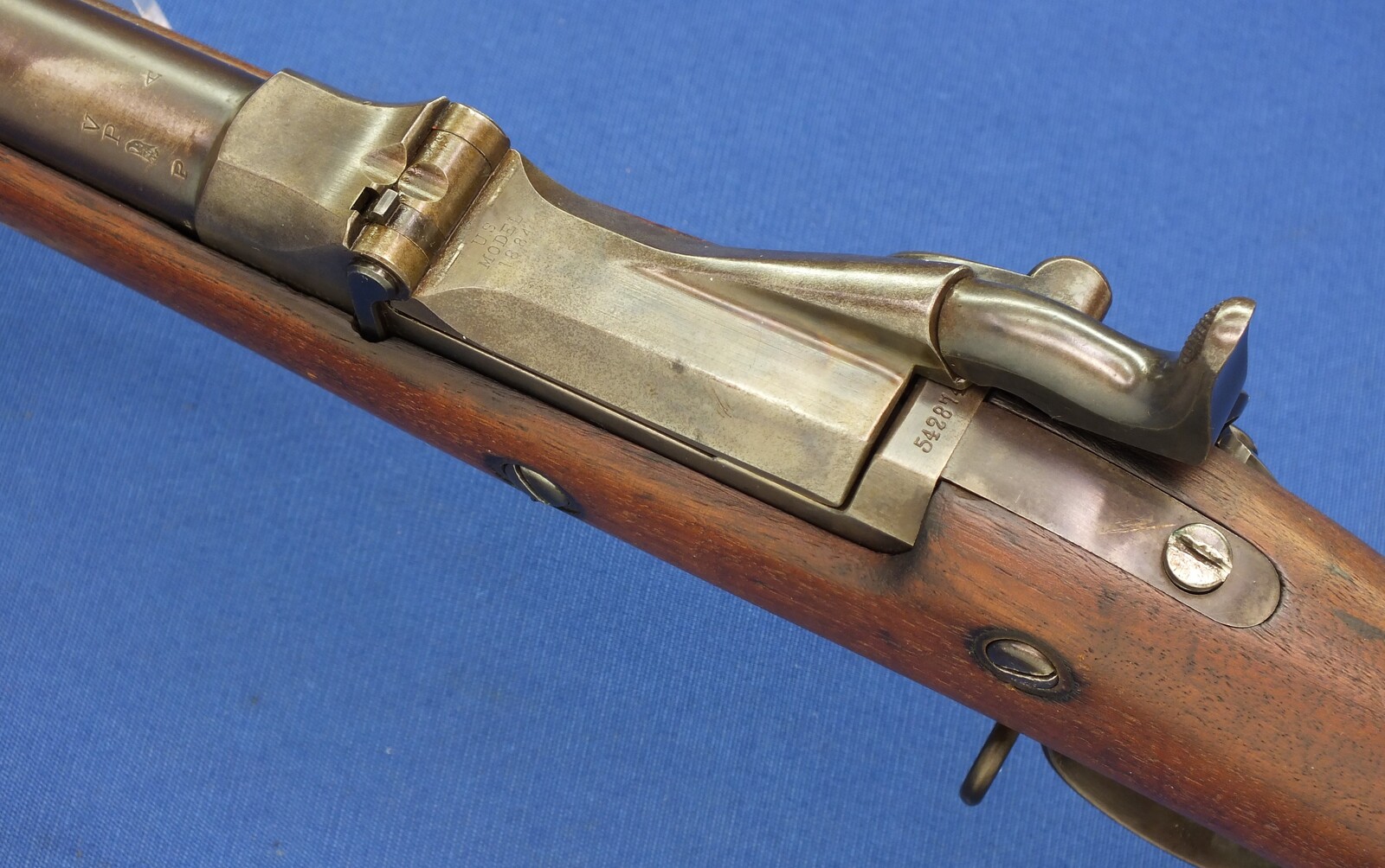 An antique American Model 1888 U.S.Springfield Trapdoor Rifle, a.k.a. 