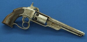An Antique American Savage Revolving Fire-Arms Company, Middletown, Conn. Navy Model 6 shot percussion revolver. Length 38cm, .36 caliber. In very good condition. Price 2.850 euro