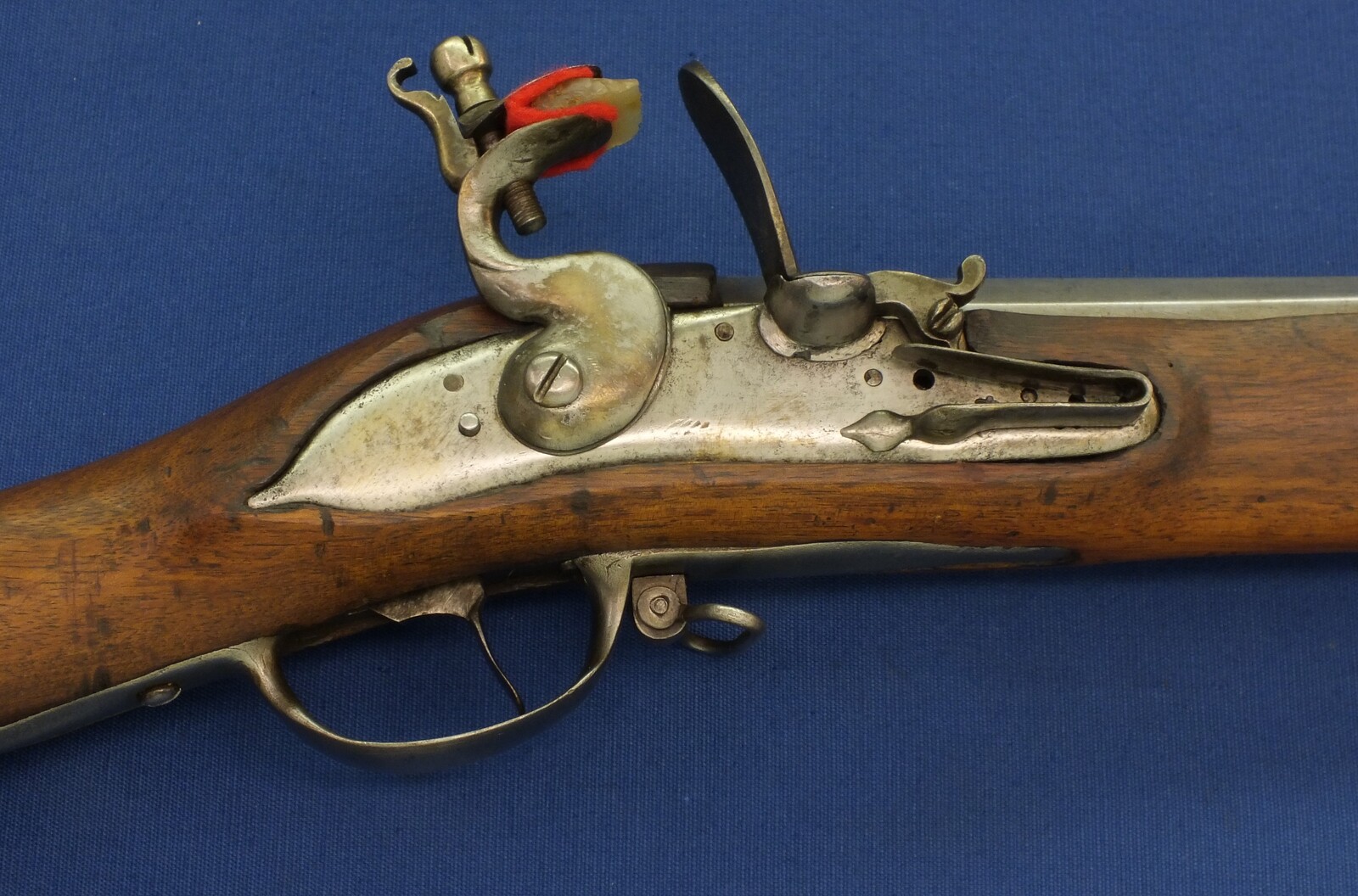 An antique circa 1800 Swiss Flintlock Musket a.k.a. 