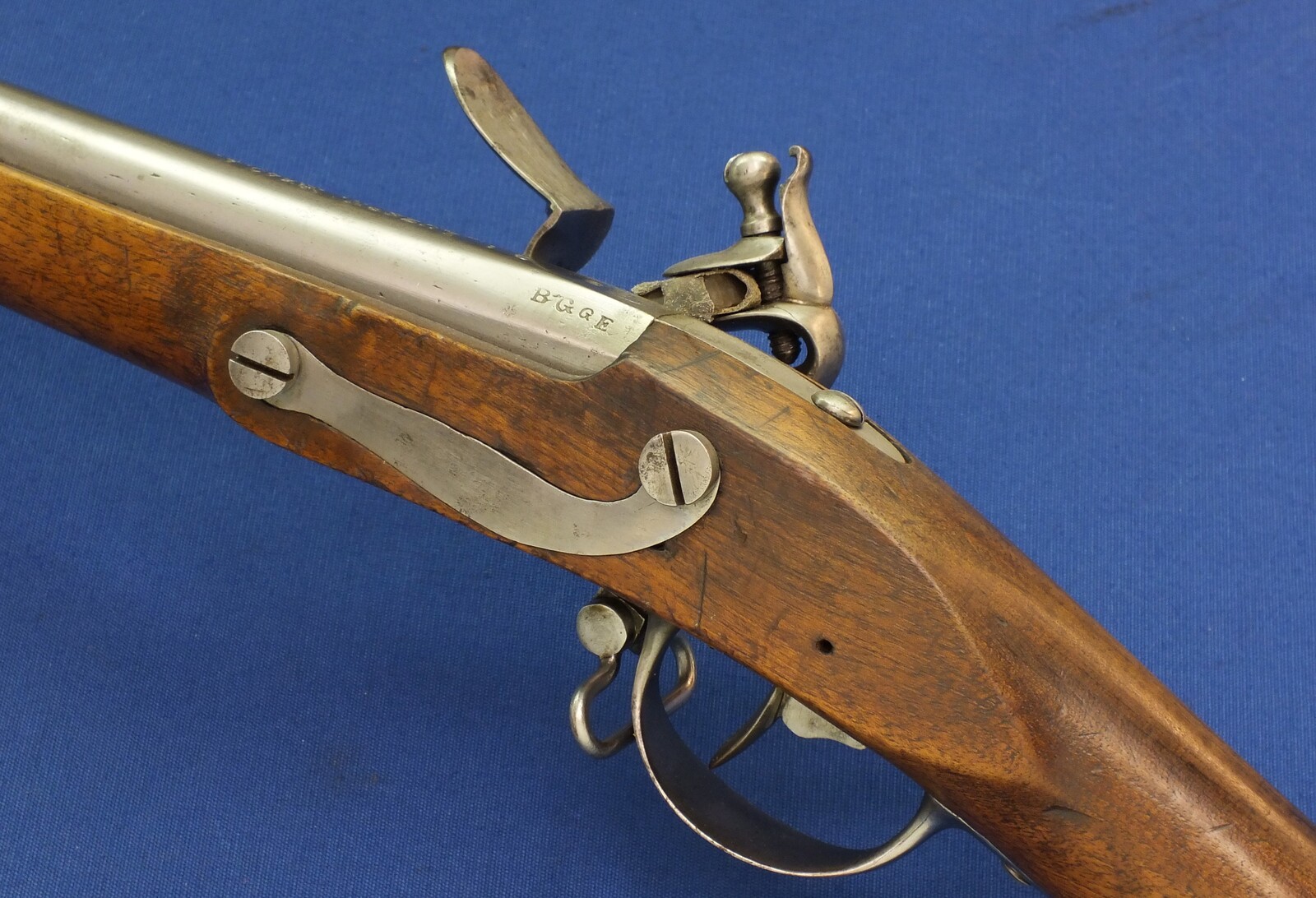 An antique circa 1800 Swiss Flintlock Musket a.k.a. 