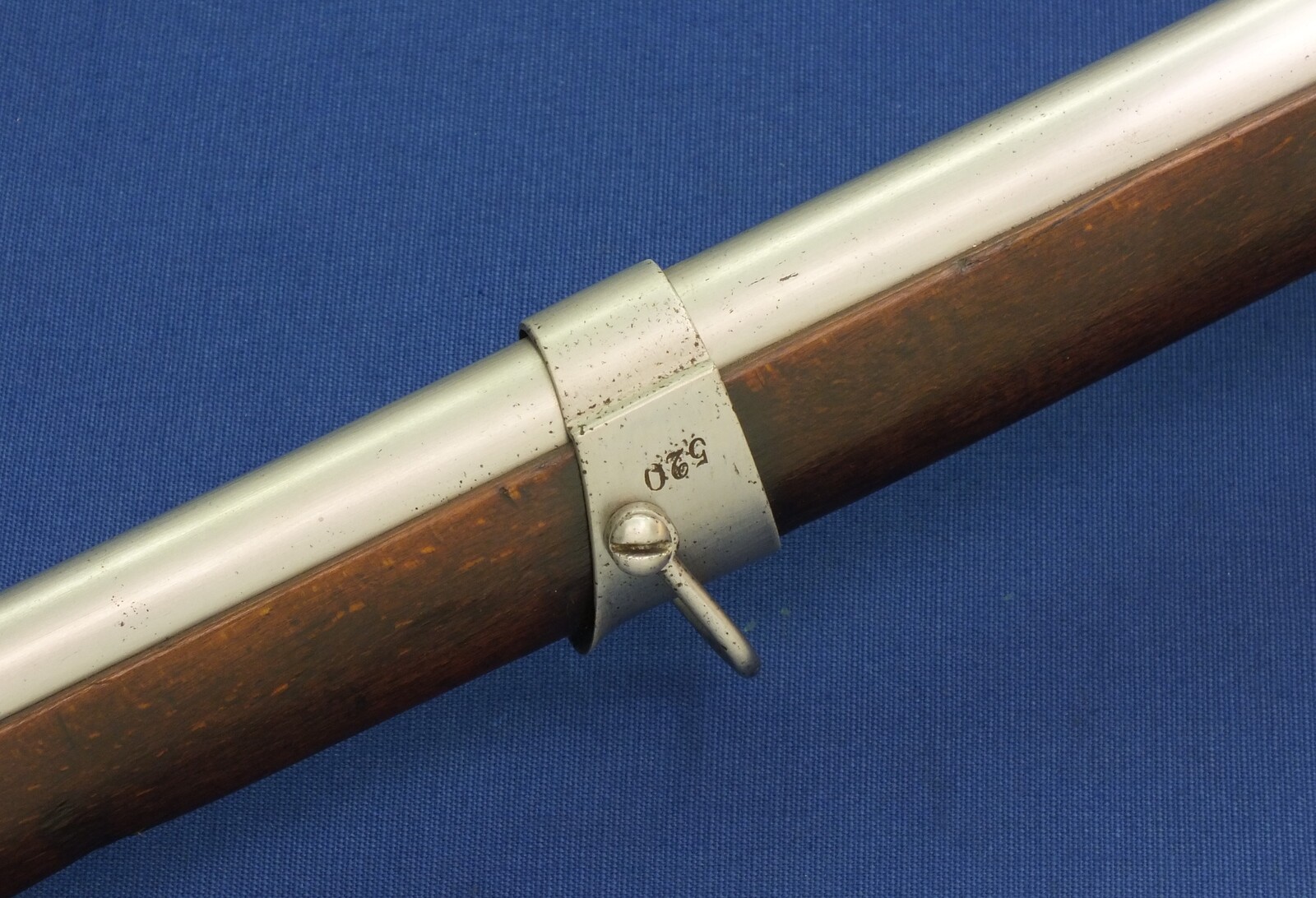 An antique Danish Minié-Rifle Converted from Model 1828 in 1846 to Percussion. Caliber 17,8mm Rifled(minié) 104cm Barrel, length 143cm. In very good condition. Price 1.250 euro.