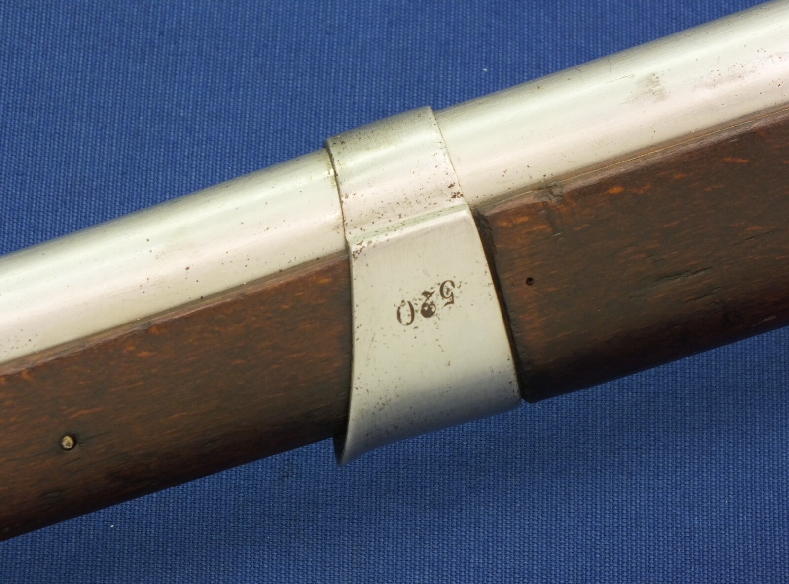 An antique Danish Minié-Rifle Converted from Model 1828 in 1846 to Percussion. Caliber 17,8mm Rifled(minié) 104cm Barrel, length 143cm. In very good condition. Price 1.250 euro.