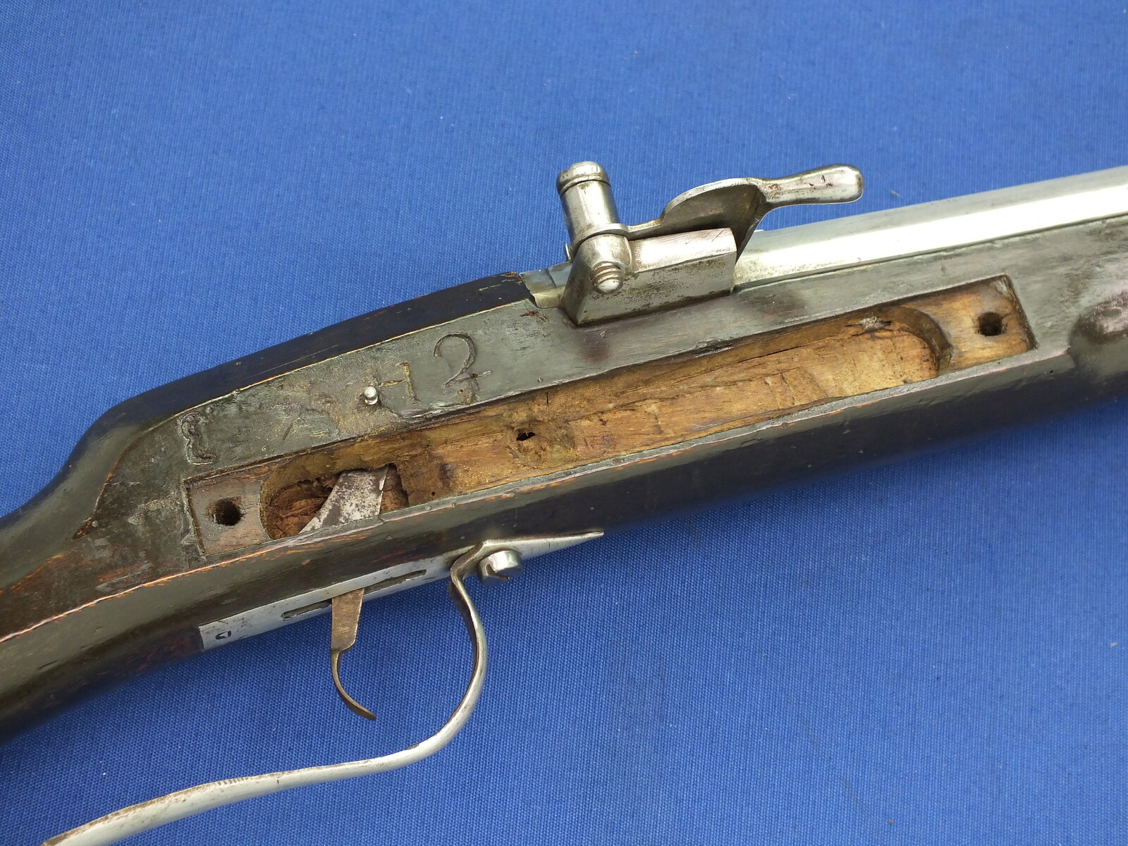 An antique early 17th Century Dutch or German Matchlock Musket from the 