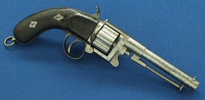 An antique French Devisme Model 1859 6 shot Revolver. Caliber 11mm Centerfire. Length 32cm. In good/very good condition. 