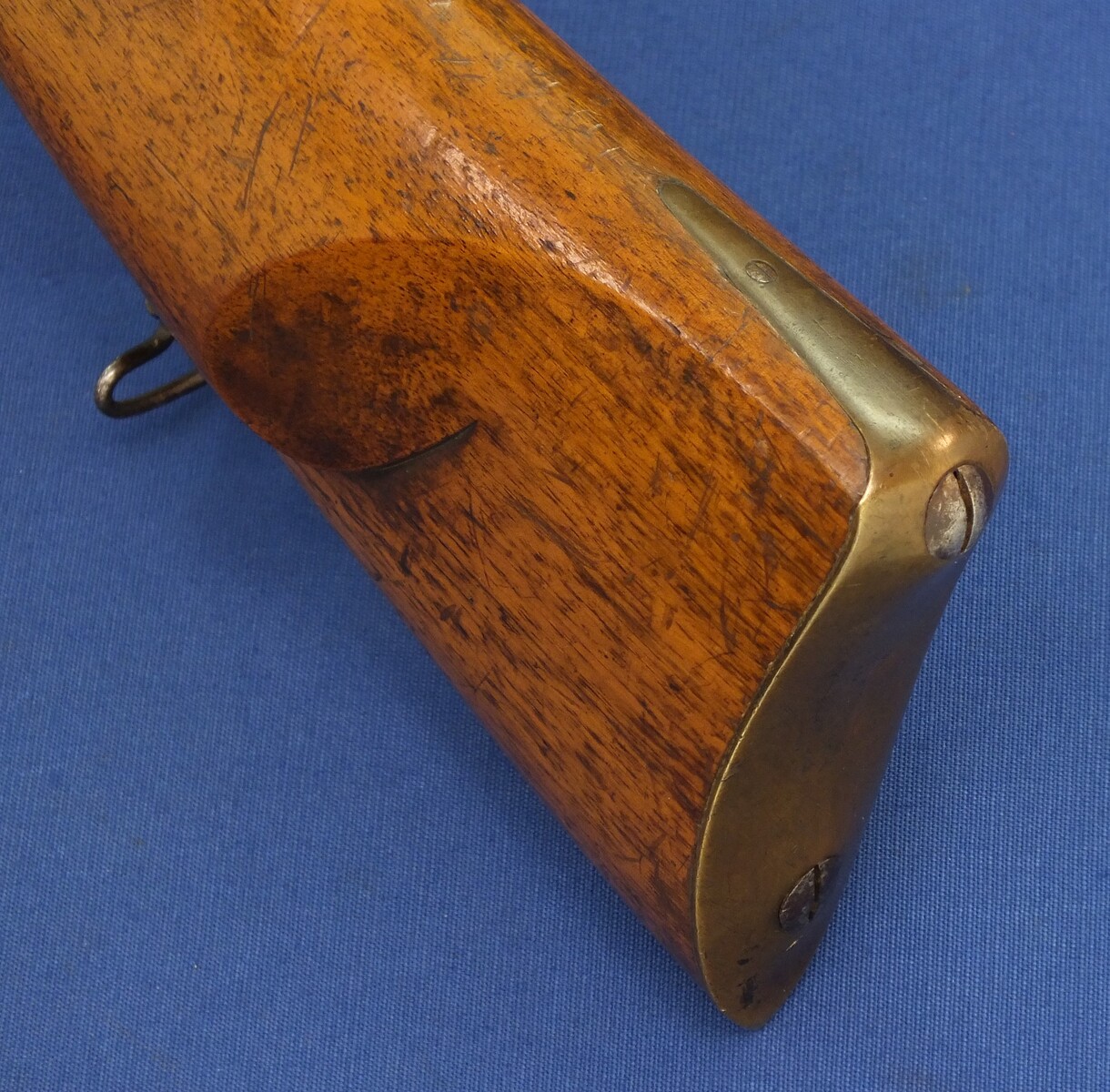 An antique German/Swiss Percussion Sporting gun circa 1850. Caliber 15.5mm. Length 140cm. In very good condition. Price 595 euro.