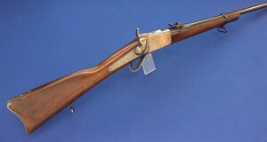 An antique  Swiss Peabody Rifle Model 1867, altered for hunting, caliber 41 Swiss Rimfire, length 116 cm, in very good condition.