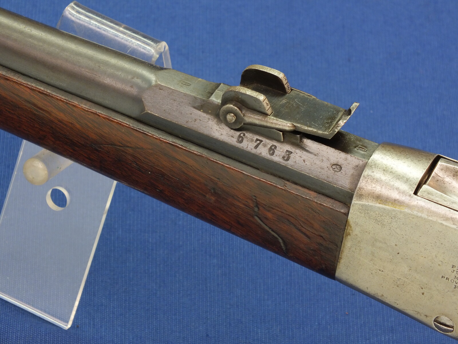 An antique  Swiss Peabody Rifle Model 1867, altered for hunting, caliber 41 Swiss Rimfire, length 116 cm, in very good condition. Price 495 euro.