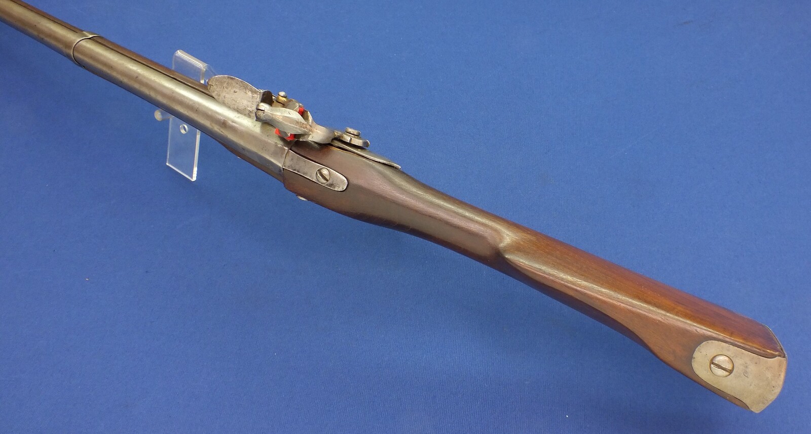 An antique  unrestored French Revolution Period Flintlock Musket Model 1777, caliber 18 mm, length 140 cm, complete with bayonet, in good condition. Price 750 euro